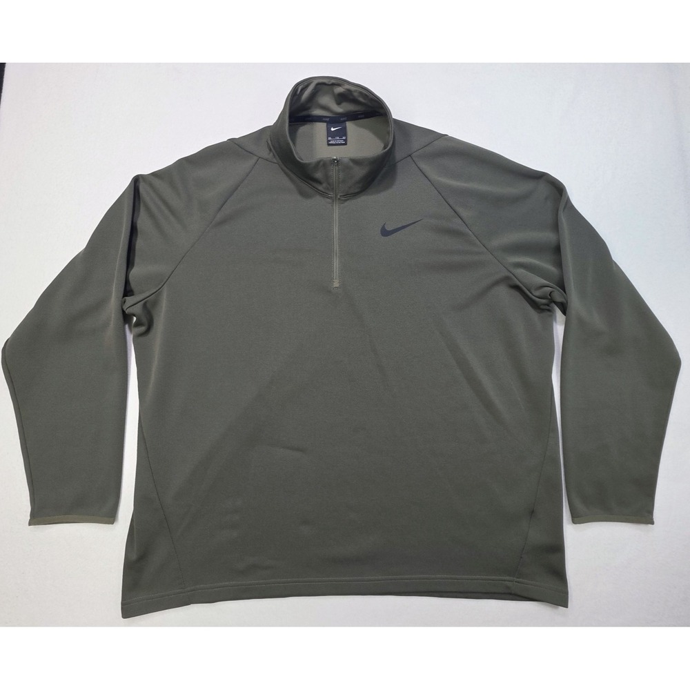 Nike Jacket Pullover Men 2XL Green Lightweight Jacket Pique Texture Limited Use
